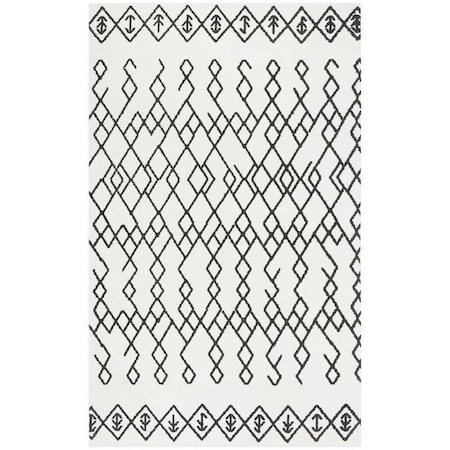 Safavieh 5 x 8 ft. Cedar Brook Hand Loomed Area RugIvory & Black CDR501E-5